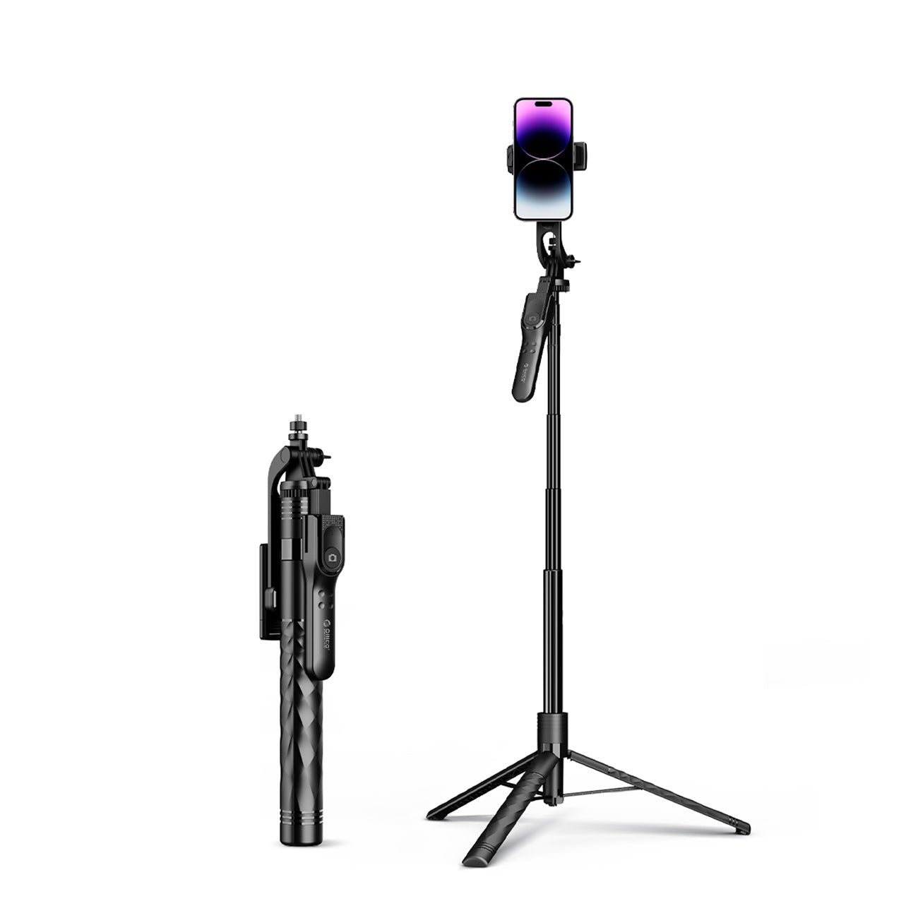 Savifotografijos lazda Orico SPM175 trikojis 1/4" telefono fotoaparatui su 360 laipsnių sukimu Bluetooth 5.2 - juoda --...