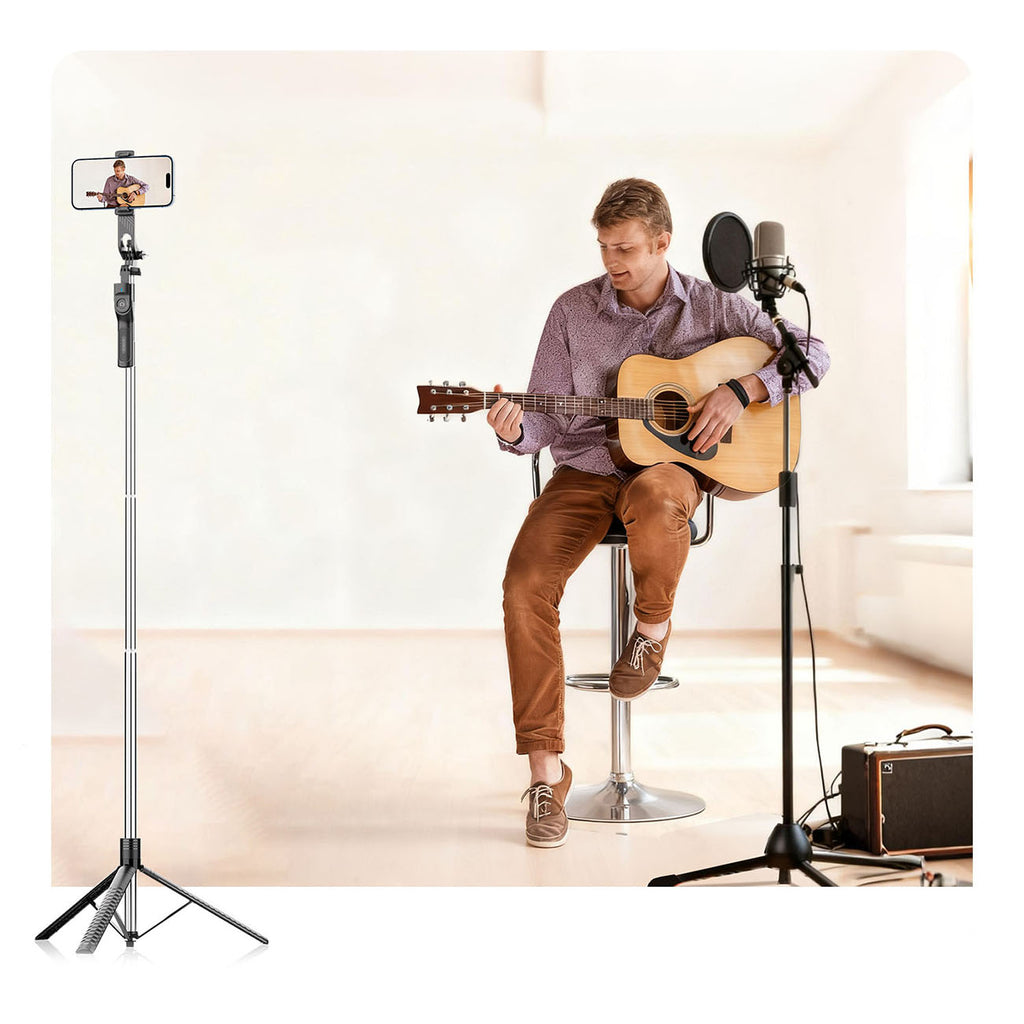 Savifotografijos lazda Orico SPM190 trikojis 1/4" telefono fotoaparatui su 360 laipsnių sukimu Bluetooth 5.2 - juoda --...