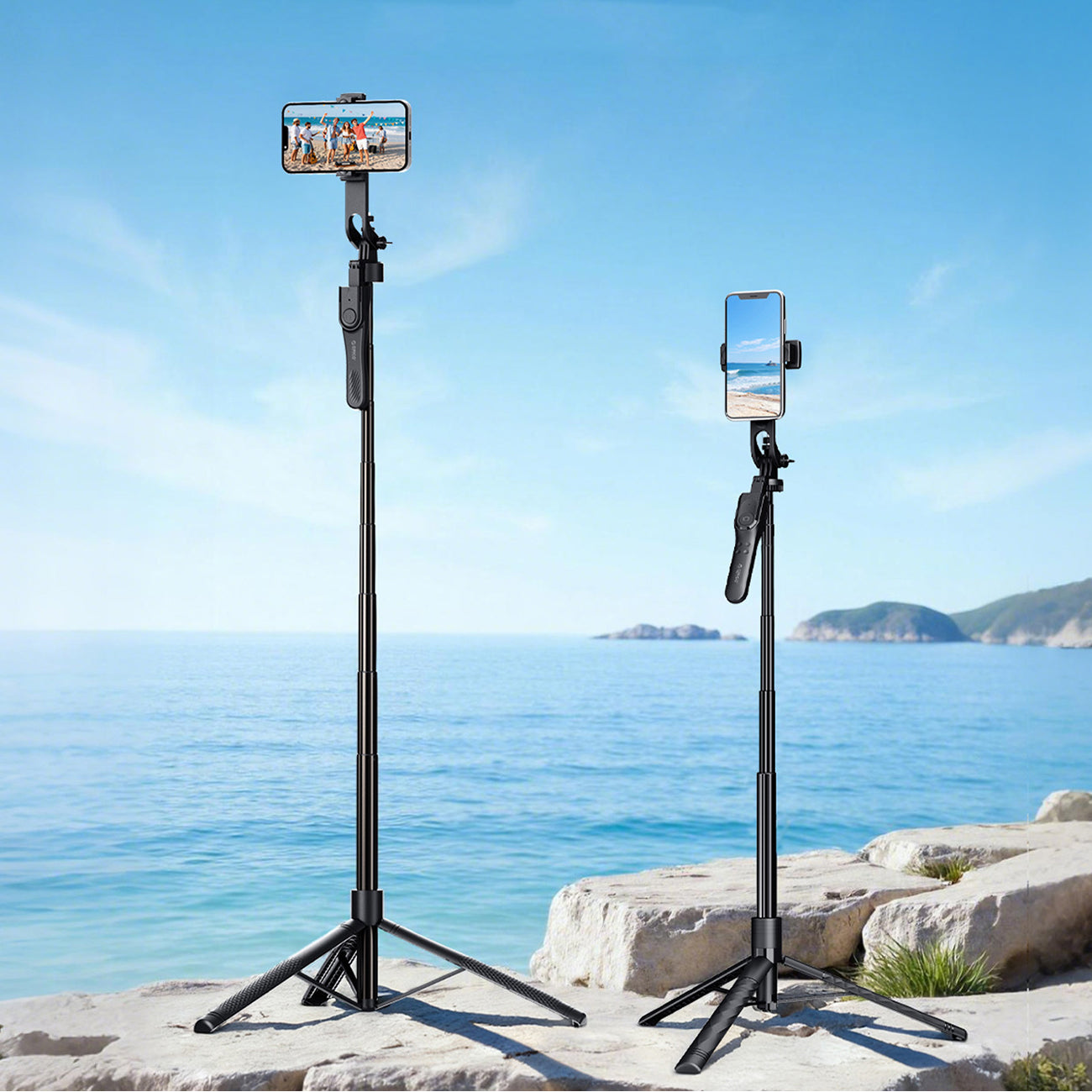 Savifotografijos lazda Orico SPM215 trikojis 1/4" telefono fotoaparatui su 360 laipsnių sukimu Bluetooth 5.2 - juoda --...