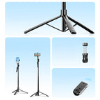 Savifotografijos lazda Orico SPM215 trikojis 1/4" telefono fotoaparatui su 360 laipsnių sukimu Bluetooth 5.2 - juoda --...