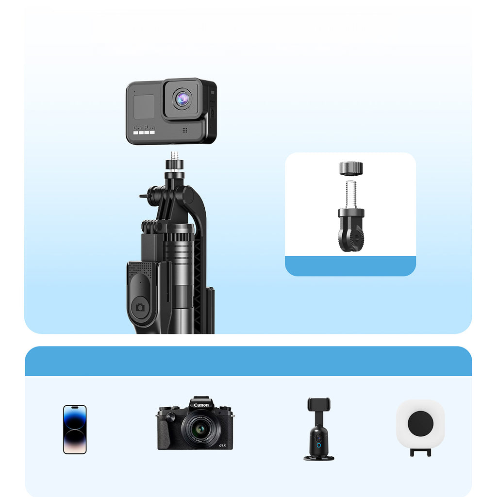 Savifotografijos lazda Orico SPM215 trikojis 1/4" telefono fotoaparatui su 360 laipsnių sukimu Bluetooth 5.2 - juoda --...