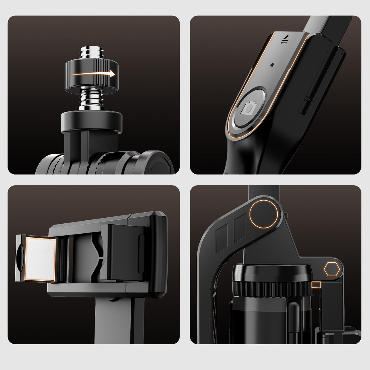 Savifotografijos lazda Orico SPM170 trikojis 1/4" telefono fotoaparatui Bluetooth 5.2 - juoda -- Selfie Sticks & Tripods