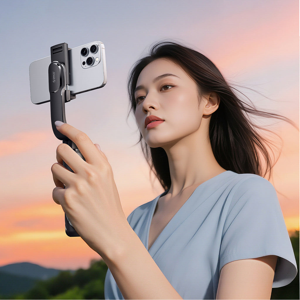 Savigrama lazda Orico SPN100 1/4" trikojis telefono kamerai su 360 laipsnių rotacija Bluetooth 5.2 - juoda -- Selfie...