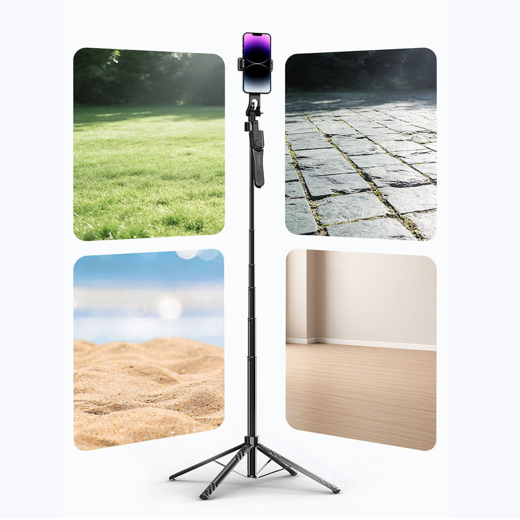Savigrama lazda Orico SPN185 1/4" trikojis telefono kamerai su 360 laipsnių rotacija Bluetooth 5.2 - juoda -- Selfie...