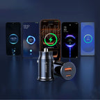Orico PowerMini 30W USB-C + USB-A Automobilinis Įkroviklis - Juodas -- Car chargers