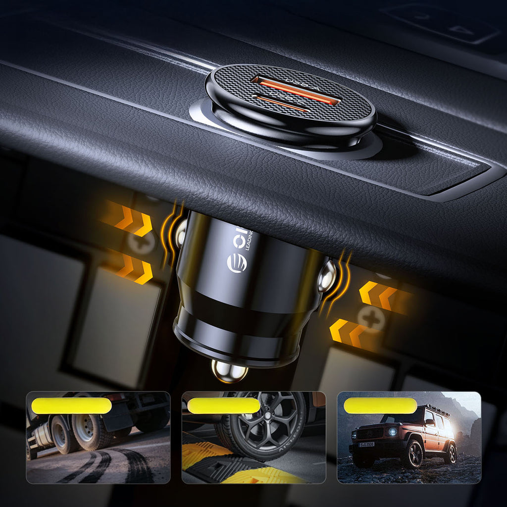 Orico PowerMini 30W USB-C + USB-A Automobilinis Įkroviklis - Juodas -- Car chargers