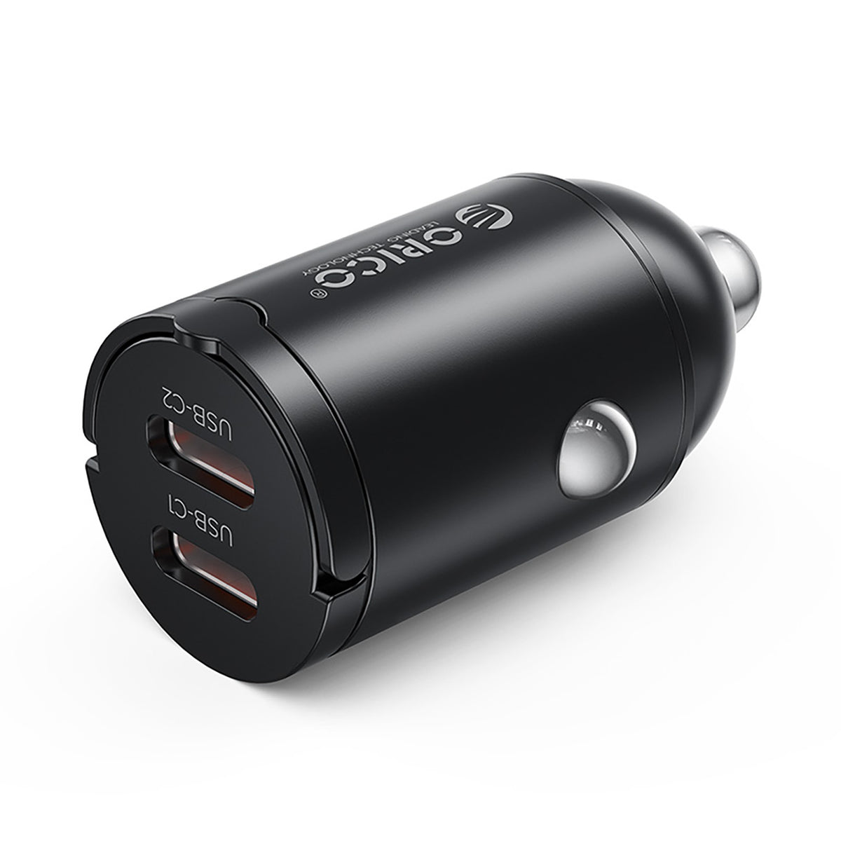 Orico MiniRing 30W 2x USB-C Automobilinis Įkroviklis - Juodas -- Car chargers