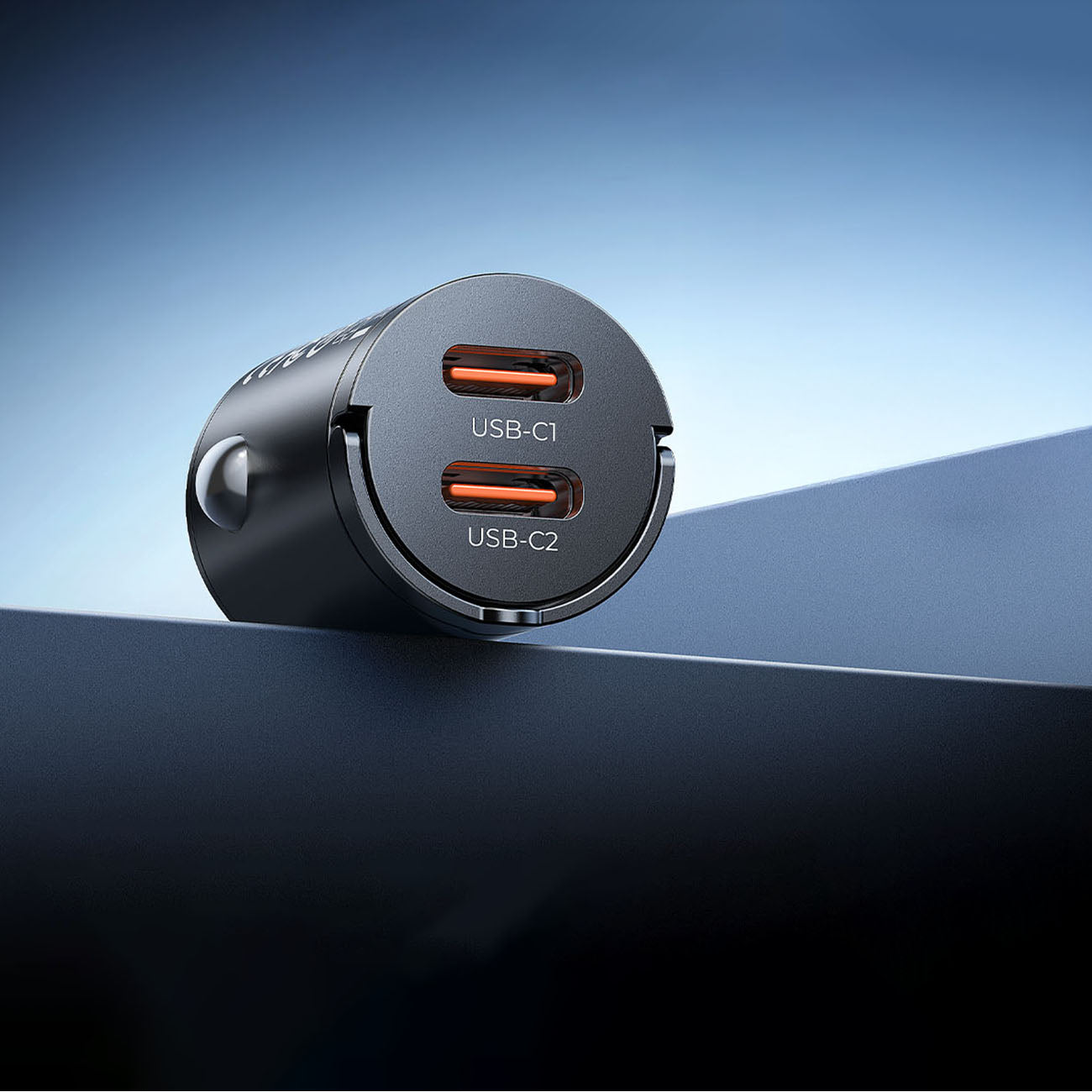Orico MiniRing 30W 2x USB-C Automobilinis Įkroviklis - Juodas -- Car chargers