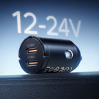 Orico MiniRing 30W 2x USB-C Automobilinis Įkroviklis - Juodas -- Car chargers
