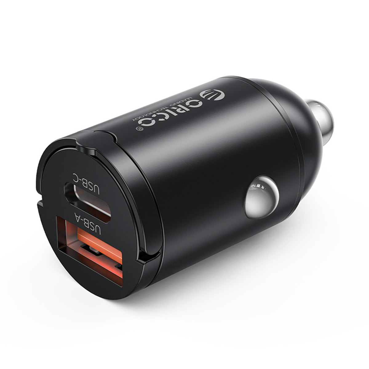 Orico MiniRing 30W USB-A + USB-C Automobilinis Įkroviklis - Juodas -- Car chargers