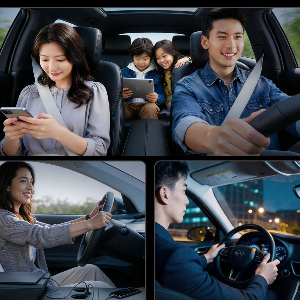 Orico MiniRing 30W USB-A + USB-C Automobilinis Įkroviklis - Juodas -- Car chargers