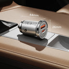 Orico MiniRing Pro 45W USB-A + USB-C automobilio įkroviklis - sidabro spalvos -- Car chargers