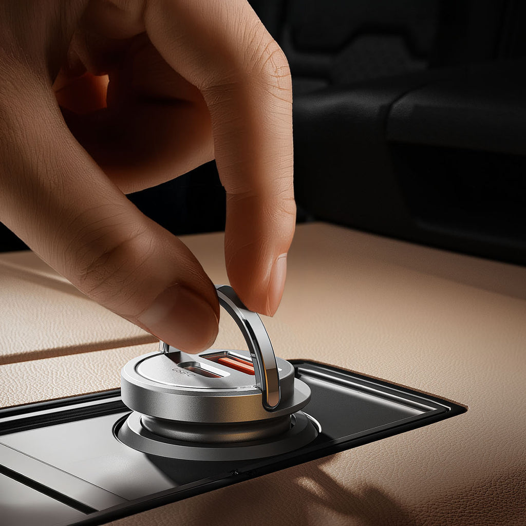 Orico MiniRing Pro 45W USB-A + USB-C automobilio įkroviklis - sidabro spalvos -- Car chargers