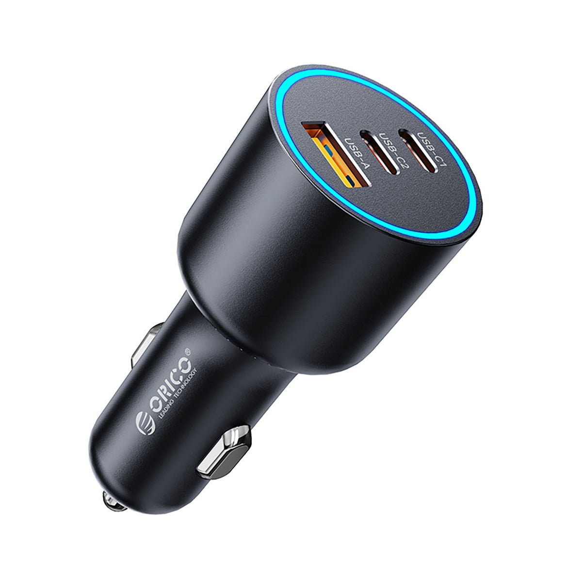 Orico HyperDrive 165W USB-A + 2x USB-C automobilio įkroviklis - juodas -- Car chargers