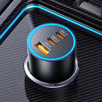 Orico HyperDrive 165W USB-A + 2x USB-C automobilio įkroviklis - juodas -- Car chargers