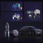 Orico PowerLink 165W USB-A + 2x USB-C automobilio įkroviklis - juodas -- Car chargers