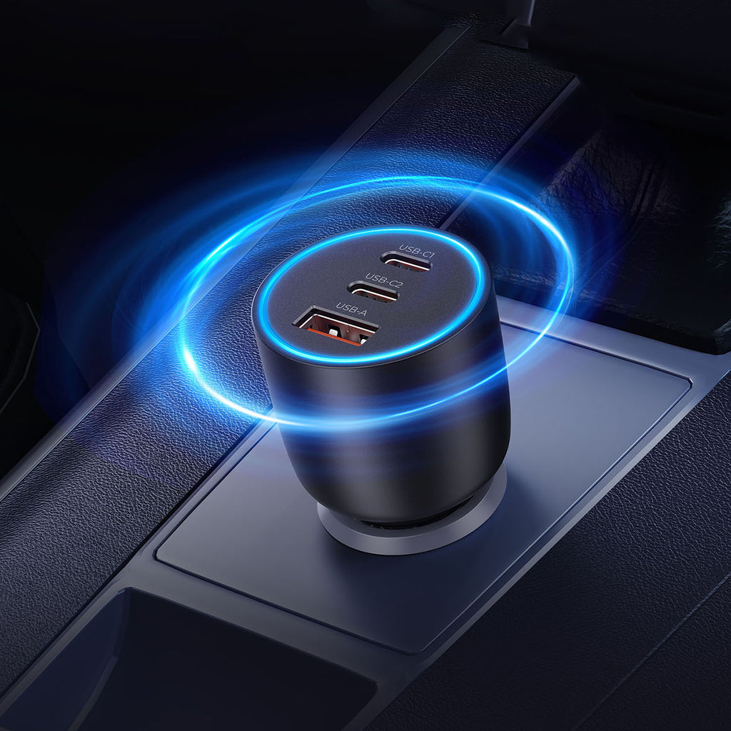 Orico PowerLink 165W USB-A + 2x USB-C automobilio įkroviklis - juodas -- Car chargers