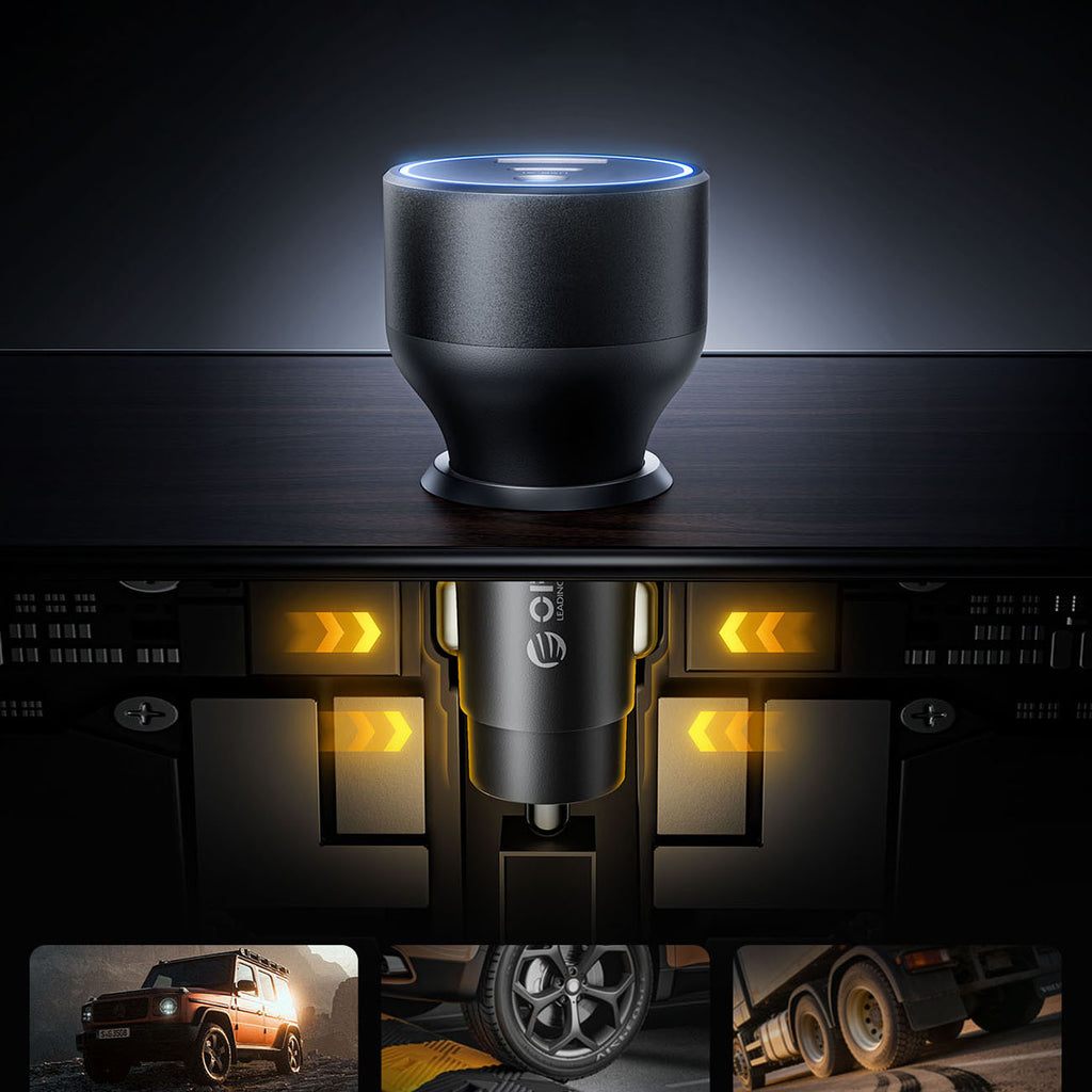 Orico ChargeClip 108W automobilinis įkroviklis 2x USB-A + 4x USB-C su segtuku - juodas -- Car chargers