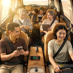 Orico ChargeClip 108W automobilinis įkroviklis 2x USB-A + 4x USB-C su segtuku - juodas -- Car chargers