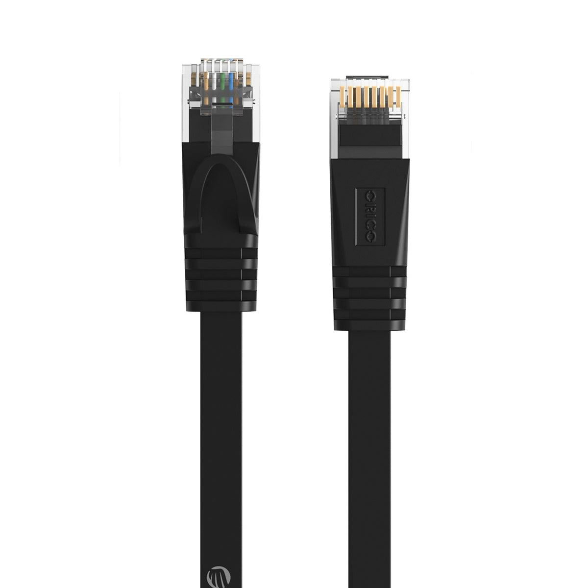 Orico PUG-C6B CAT6 1000Mbps RJ45 Ethernet tinklo kabelis, Internet LAN Plokščias, 1m - Juodas -- Network Cables