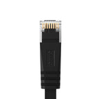 Orico PUG-C6B CAT6 1000Mbps RJ45 Ethernet tinklo kabelis, plokščias LAN, 8m, juodas -- Network Cables