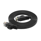 Orico PUG-C6B CAT6 1000Mbps RJ45 Ethernet tinklo kabelis, plokščias LAN, 8m, juodas -- Network Cables