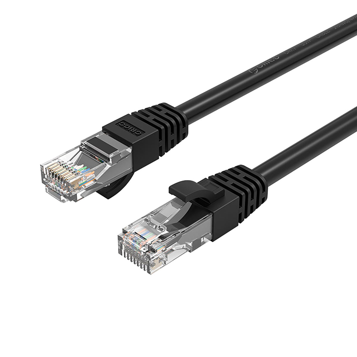 Orico PUG-C6 CAT6 1000Mbps RJ45 Ethernet tinklo kabelis Internet LAN apvalus 15m - juodas -- Network Cables