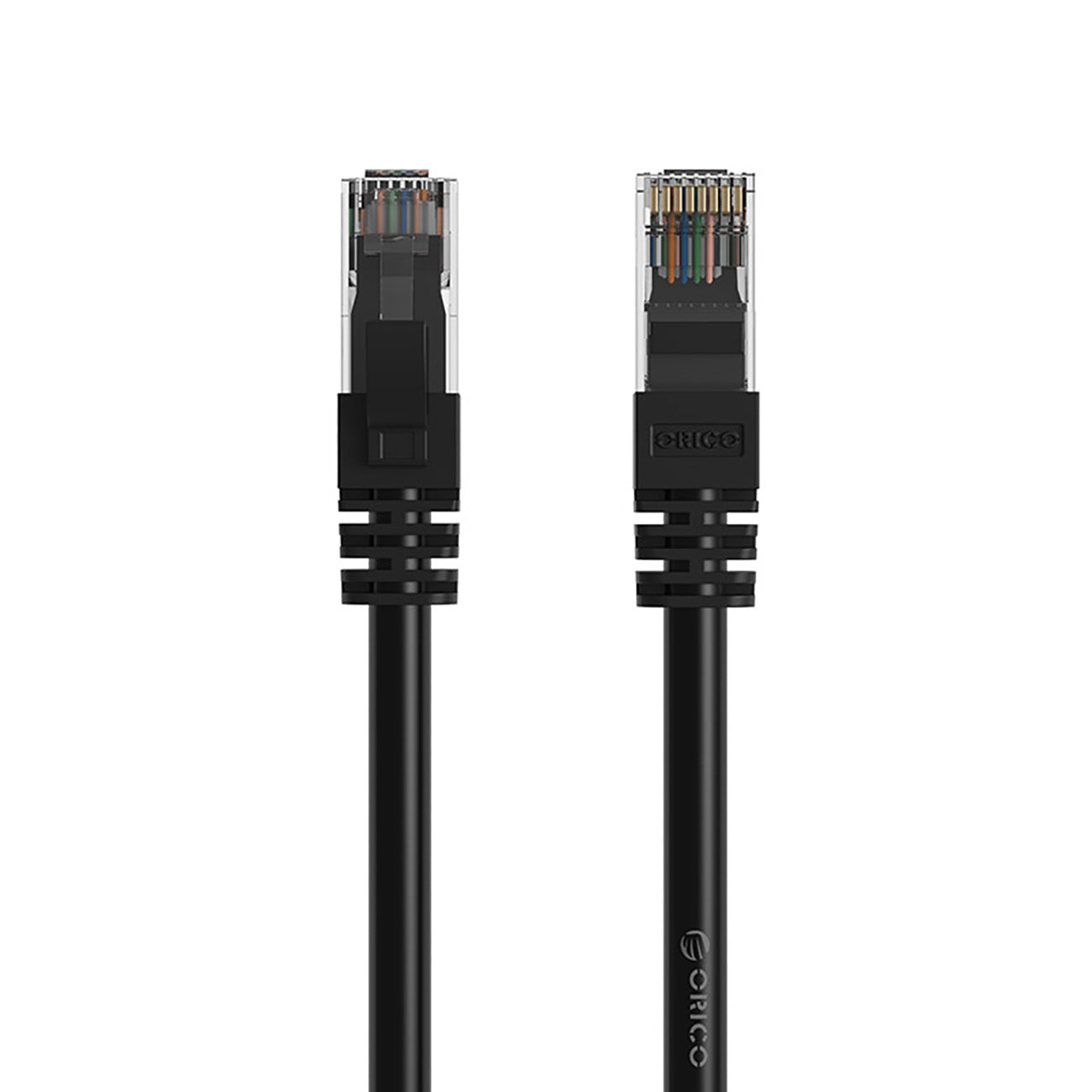 Orico PUG-C6 CAT6 1000Mbps RJ45 Ethernet tinklo kabelis LAN apvalus 30m - juodas -- Network Cables
