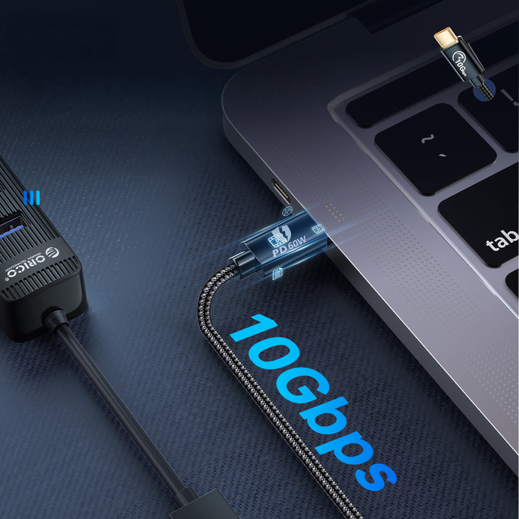 Orico CAF31 USB-C - USB-A 3.1 Gen 2 10Gbps 1m OTG adapteris - juodas -- USB Adapters