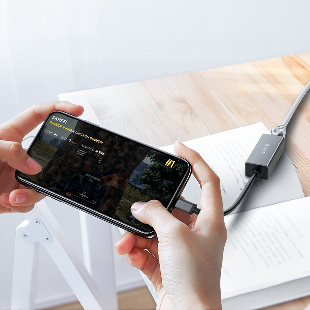 Orico XC-R45-V1 USB-C į RJ45 Gigabit Ethernet 1 Gbps tinklo adapteris - Juodas -- Network Adapters