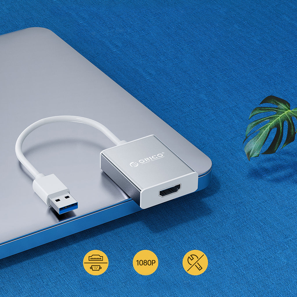 Orico UTH USB-A 3.0 to HDMI adapteris - sidabrinė -- Video Adapters