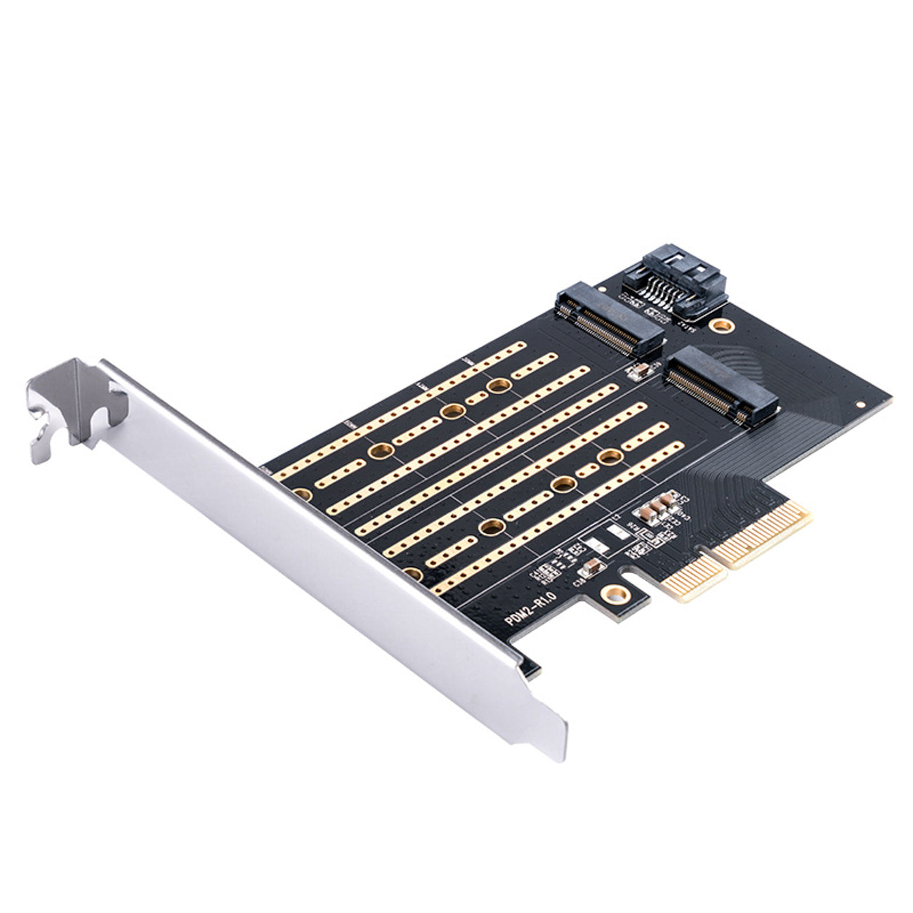 Orico PDM2 PCI-E 3.0 x4 Išplėtimo kortelė M.2 NVMe ir SATA diskams - Juodas -- Uncategorized