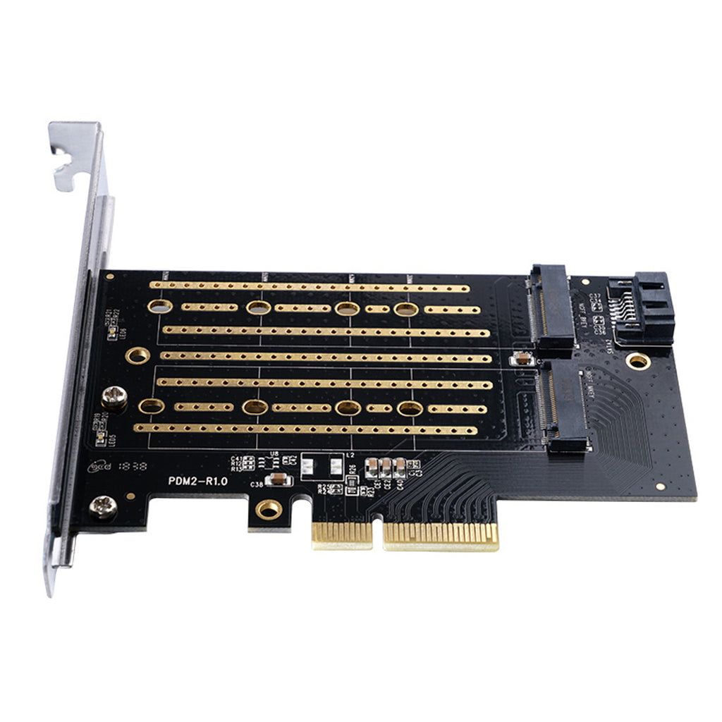 Orico PDM2 PCI-E 3.0 x4 Išplėtimo kortelė M.2 NVMe ir SATA diskams - Juodas -- Uncategorized