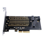 Orico PDM2 PCI-E 3.0 x4 Išplėtimo kortelė M.2 NVMe ir SATA diskams - Juodas -- Uncategorized