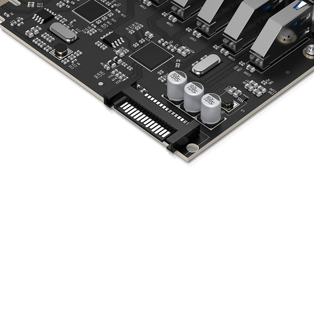 Orico PVU3 PCI-E 7x USB 3.0 Išplėtimo kortelė staliniams kompiuteriams - Juodas -- Uncategorized