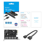 Orico PVU3 PCI-E 7x USB 3.0 Išplėtimo kortelė staliniams kompiuteriams - Juodas -- Uncategorized