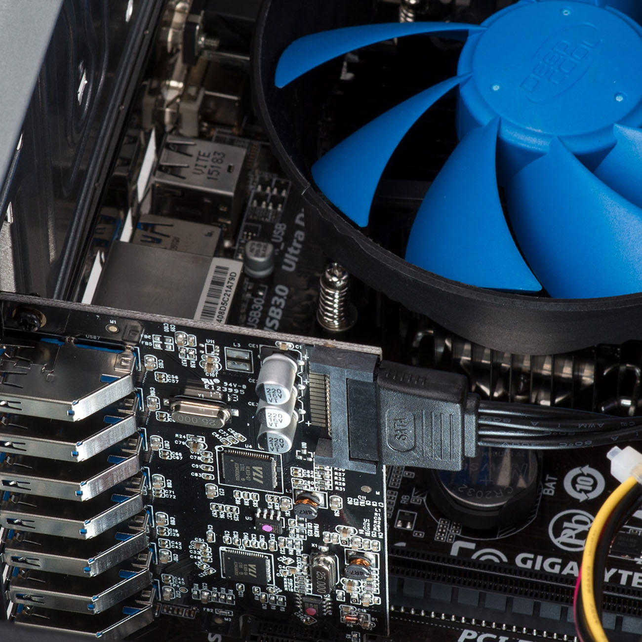 Orico PVU3 PCI-E 7x USB 3.0 Išplėtimo kortelė staliniams kompiuteriams - Juodas -- Uncategorized