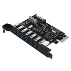 Orico PVU3 PCI-E 7x USB 3.0 Išplėtimo kortelė staliniams kompiuteriams - Juodas -- Uncategorized