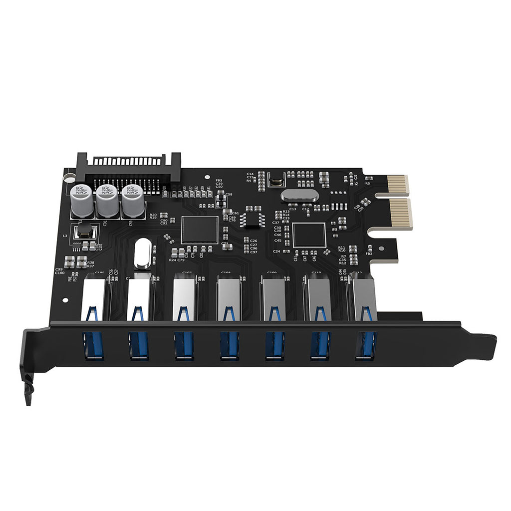 Orico PVU3 PCI-E 7x USB 3.0 Išplėtimo kortelė staliniams kompiuteriams - Juodas -- Uncategorized