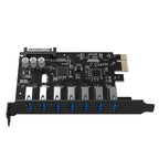 Orico PVU3 PCI-E 7x USB 3.0 Išplėtimo kortelė staliniams kompiuteriams - Juodas -- Uncategorized