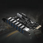 Orico PVU3 PCI-E 7x USB 3.0 Išplėtimo kortelė staliniams kompiuteriams - Juodas -- Uncategorized