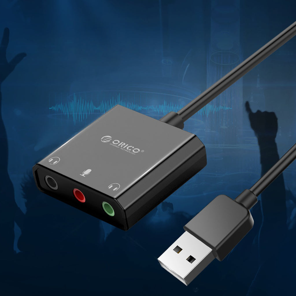 Orico SKT3 USB-A išorinė garso kortelė - Juoda -- Audio Adapters