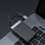 Orico CL4D-A3 USB-A 3.0 SD microSD CF MS 5 Gb/s Atminties kortelių skaitytuvas - Juoda ir sidabrinė -- Memory Card Readers