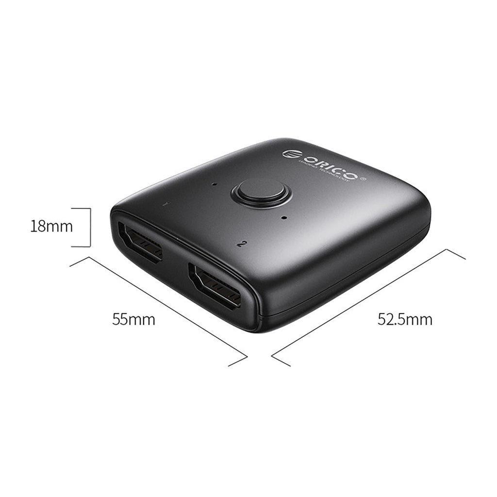 Orico AS2-A1 HDMI adapteris dvikryptis skaidytuvas - juodas -- Video Adapters