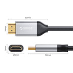 Orico H4Y1 HDMI 2.0 4K 60 Hz HDMI kabelis 0,5 m - Juoda