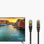 Orico PUG-C7 CAT7 10Gbps RJ45 Ethernetinis tinklo kabelis interneto LAN apvalus 2m - juodas -- Network Cables