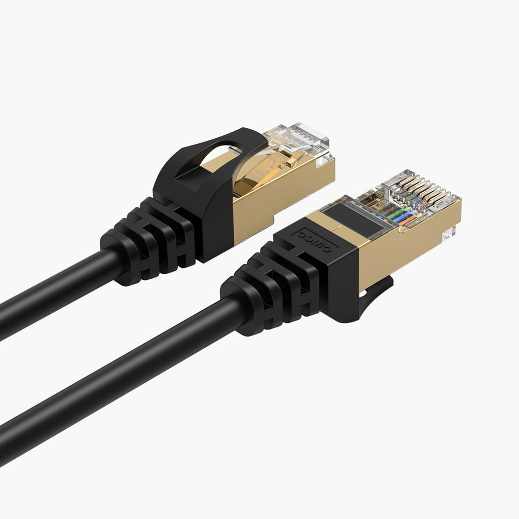 Orico PUG-C7 CAT7 10Gbps RJ45 Ethernetinis tinklo kabelis interneto LAN apvalus 2m - juodas -- Network Cables