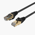 Orico PUG-C7 CAT7 10Gbps RJ45 Ethernetinis tinklo kabelis interneto LAN apvalus 5m - juodas -- Network Cables