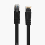 Orico PUG-C7B CAT7 10Gbps RJ45 Ethernet tinklo kabelis interneto LAN plokščias 8m - juodas -- Network Cables