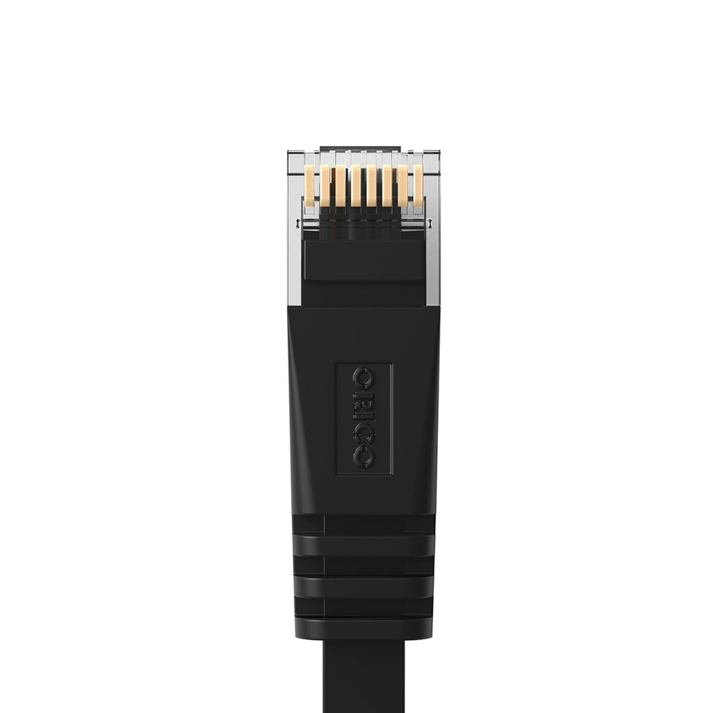 Orico PUG-C7B CAT7 10Gbps RJ45 Ethernet tinklinis kabelis internetui LAN Flat 15m - juodas -- Network Cables
